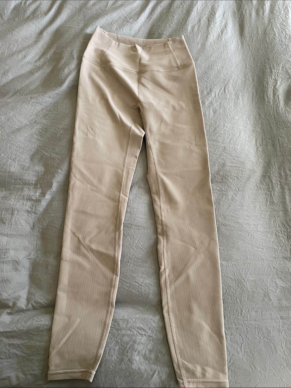 Til You Collapse Beige High-Waist Leggings